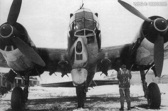 4 Sc 250 bombs carried under the inboard wings of a Ju 88A