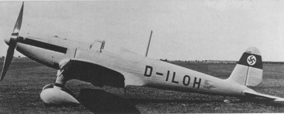 Arado Ar 80 prototype, with civil registration D-ILOH