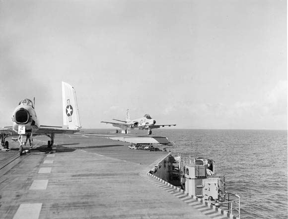 VMF 214 Banshee on USS Bennington (CVA 20)