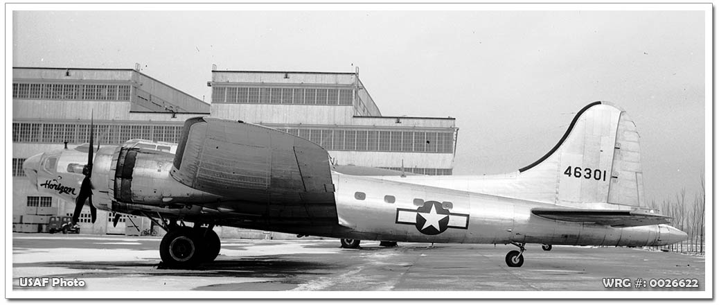 This is CB-17G-50-DL, 44-6301, at Patterson Field, Ohio on January 1, 1946.