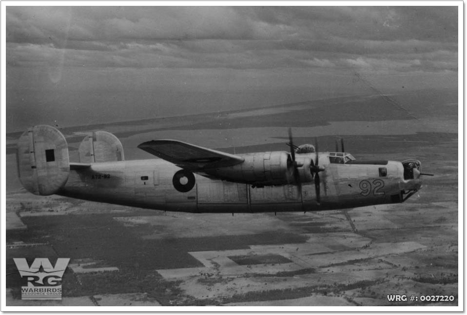 RAAF B-24L-10-CO Liberator/A72-92 of 21 Squadron WRG#: 0027220