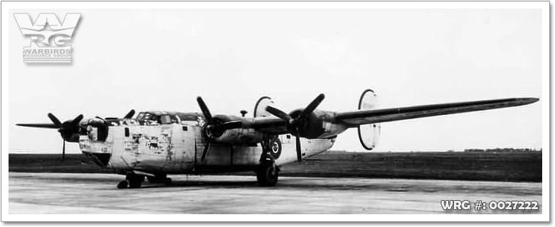 RCAF B-24 Liberator WRG#: 0027222