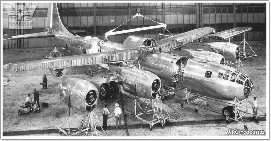 Major sub assemblies of the B-29 Superfortress