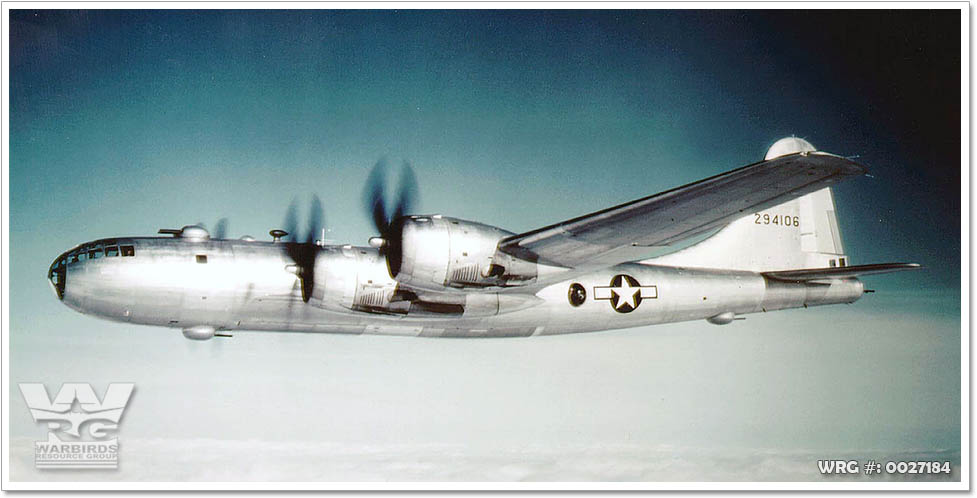 B-29A-30-BN Superfortress/42-94106 on a long-range mission in 1945.