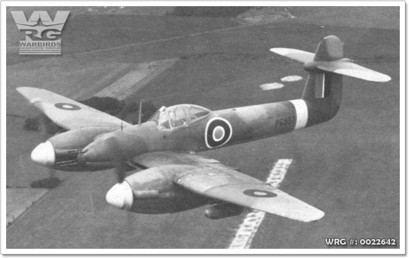 Westland Whirlwind P6997 in flight.