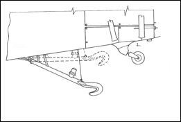 Details of the arrester hook on Bk-534.
