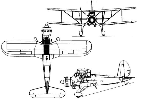 Ar 195 3-view