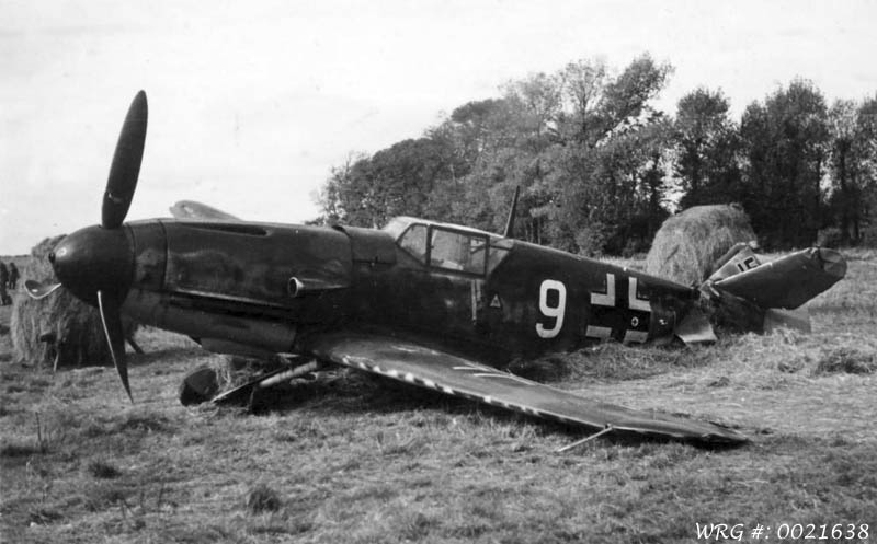 Crash landed Messerschmitt Bf109F of JG51. WRG #: 0021638