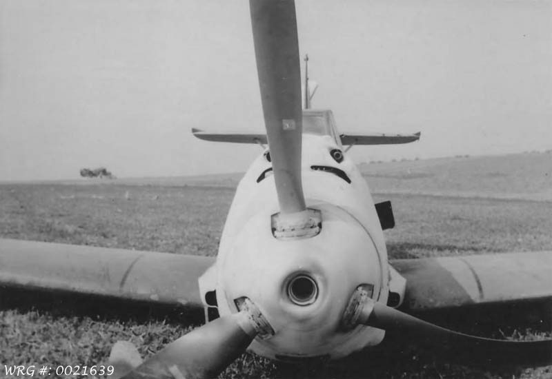 Belly landed Messerschmitt Bf 109E. WRG #: 0021639