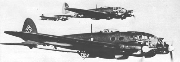 He 111P-1's of II/KG 255 (later III/KG 51) during Spring, 1939.