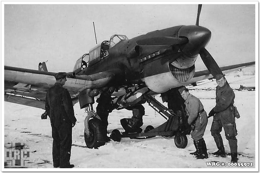Junkers Ju 87B being bombed up