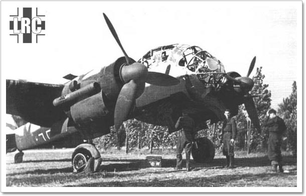 A Ju 188A-3 of Kampfgeschwader 6 being loaded with bombs. Western Europe, 1944