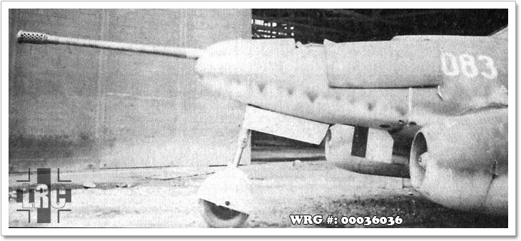 Me 262A-1a/U4 - V083/Wilma Jeane, with a 50mm cannon, Germany 1945