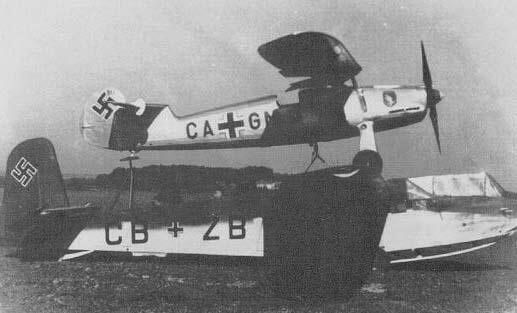 Prototype on the ground (Fw 56-DFS 230 glider).