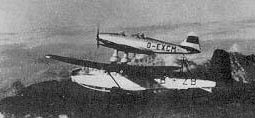 Prototype in flight (Klemm 35-DFS 230 glider).