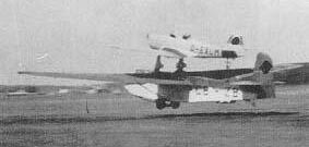Prototype landing (Klemm 35-DFS 230 glider).