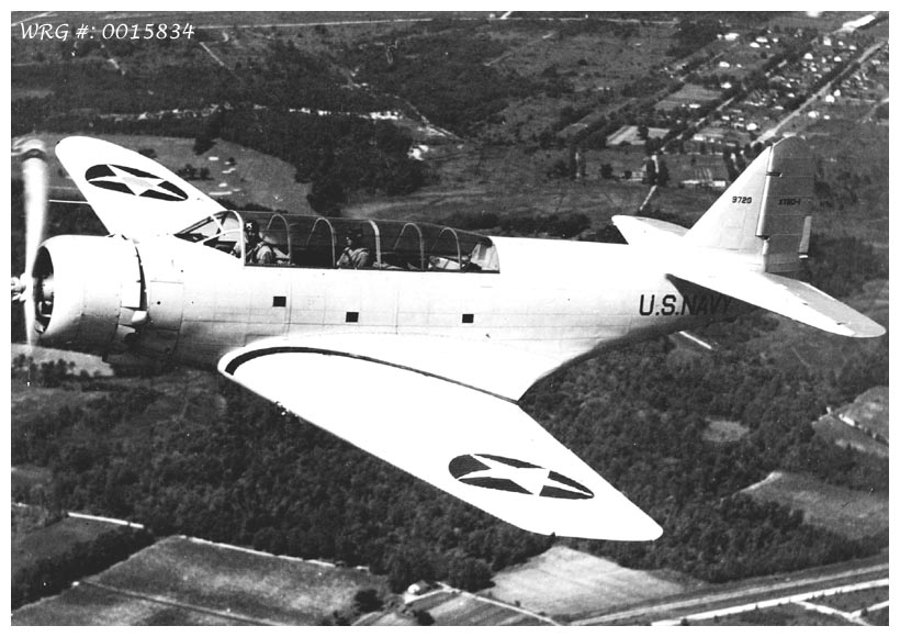 XTBD-1 Devastator (Bureau Number 9720) pictured in flight over the Virginia countryside on July 12, 1935. WRG #: 0015834