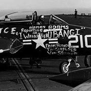 F2H Banshee after landing on wrong carrier