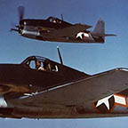 Grumman F6F Hellcats in the air