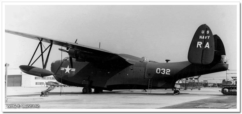 PBM Mariner of Transport Squadron 2 pictured on the waterfront, probably at NAS Alameda, CA. WRG #: 0022342