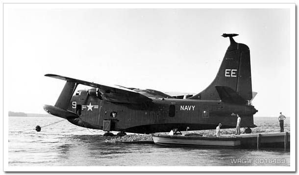 A Martin P5M-1 Marlin (Bu. 135464) of patrol squadron VP-45 Pelicans about to launch from Naval Air Station Jacksonville, FL in 1954 WRG #: 0016489