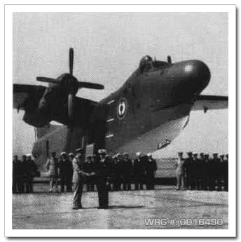 French Martin P5M-2 Marlin during a ceremony in 1957, marking the end of<br>
training of the French crews at the U.S. Navy's patrol squadron VP-44. WRG #: 0016490