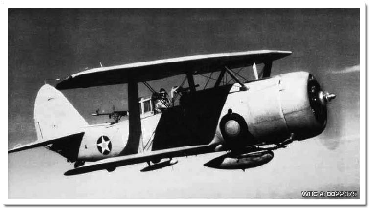 A Curtiss SBC-4 Helldiver of U.S. Marine Corps observation squadron VMO-151 in 1941. WRG #: 0022375