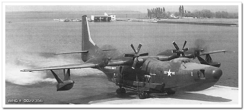 A Convair R3Y-2 Tradewind beaching itself. WRG #: 0022356