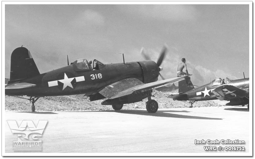 F4U-4 Corsair of VMF-222 on Okinawa August 1945. WRG# 0016752