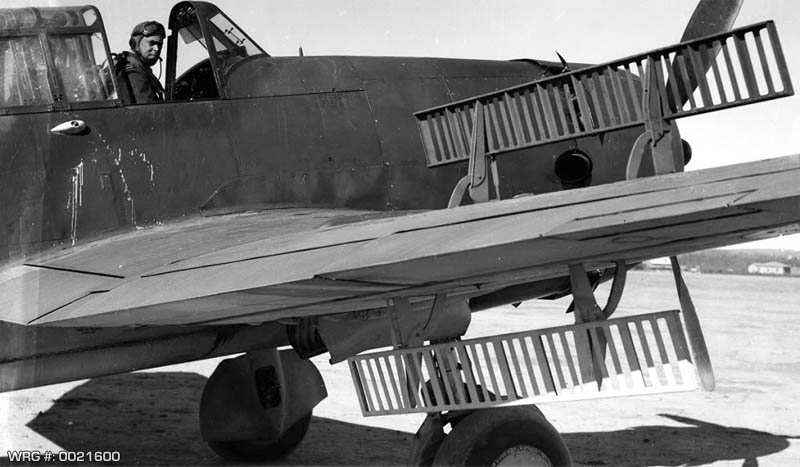 The dive brakes of a Vultee Vengeance of the RAAF at Bankstown. WRG# 0021600