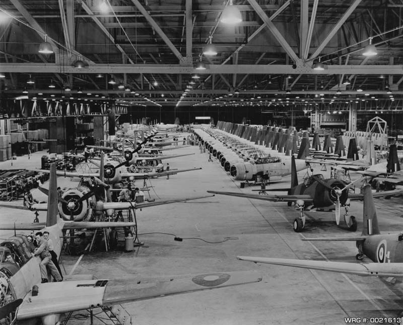 Vultee Vengeance production at Downey, CA. WRG# 0021613
