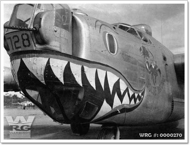 B-24 Liberator Boise Bronc of the 320th BS/90th BG in Palawan, Philippines in July 1945. WRG#: 0000270
