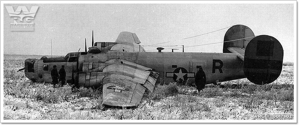 B-24 Liberator crashed in field. WRG#: 0017802