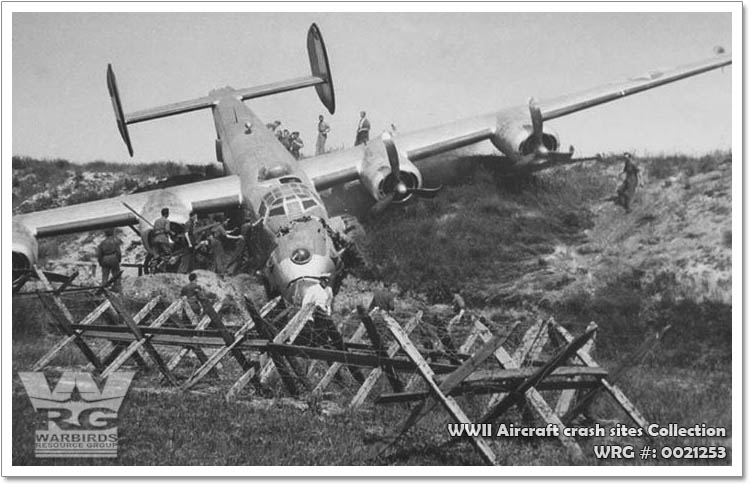 B-24J-145-CO Liberator/44-40093/Lovely Lady's Avenger/U8-N of the 786th BS/466th BG crashed at Bulltofta, Kirseberg, Malmö, Sweden, June 21, 1944. WRG#: 0021253