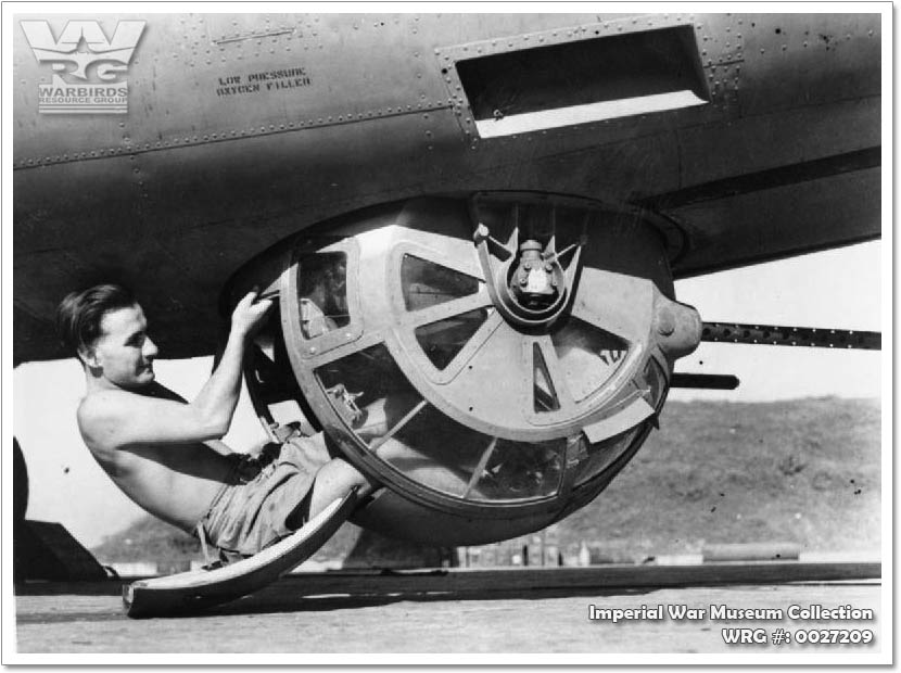 Ball turret of a RAF Coastal Command Liberator. WRG#: 0027209
