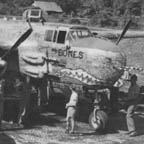 North American B-25H-10 Mitchell/43-5104/Bones, the Last B-25 off North American's Inglewood, CA plant, signed by the plant workers. 12th BG 1945, Burma. WRG-0021471
