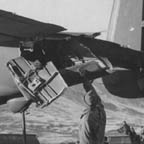 A B-25 skidded while landing at Alexai Point, Attu, Aleutian Islands and cut into another this B-25 Mitchell, November 13, 1943. WRG-0021496