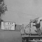 B-25 Mitchell/Sheepherder of the 15th AF, a veteran of 21 missions, is hauled to reclamation and salvage yard North Africa 1943. WRG #: 0021512