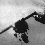Martin B-26 Marauder with a engine blown off.