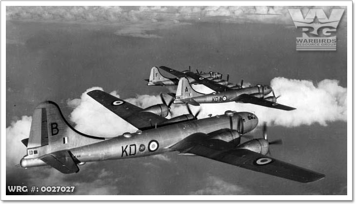 3 Boeing Washington B.1s in RAF service, circa 1951