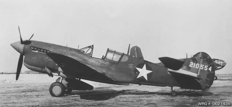 Curtiss P-40L Warhawk/42-10554. WRG# 0021435