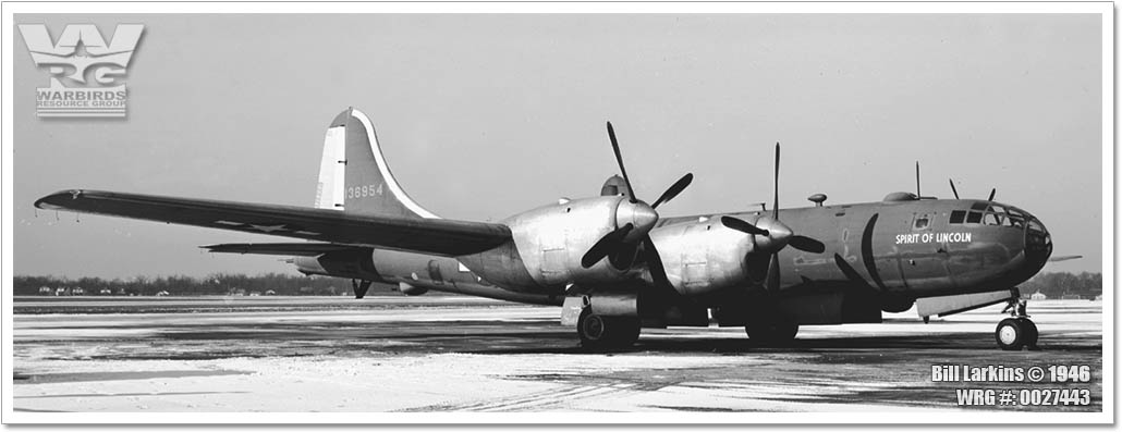 Boeing-GM XB-39 Superfortress/41-36954, a modified B-29 to use Allison V-3420 engines, Wright Field, January 1946.